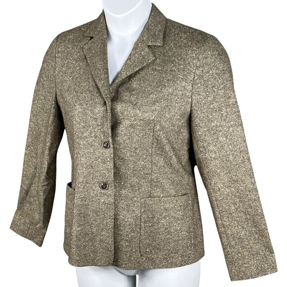 Brooks Brothers Womens 8 Wool Silk Blend Blazer USA Made Quiet Luxury Minimalist - Picture 6 of 15